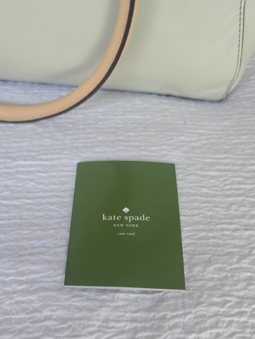 kate spade mint green tote with cream handles - Picture 4 of 11